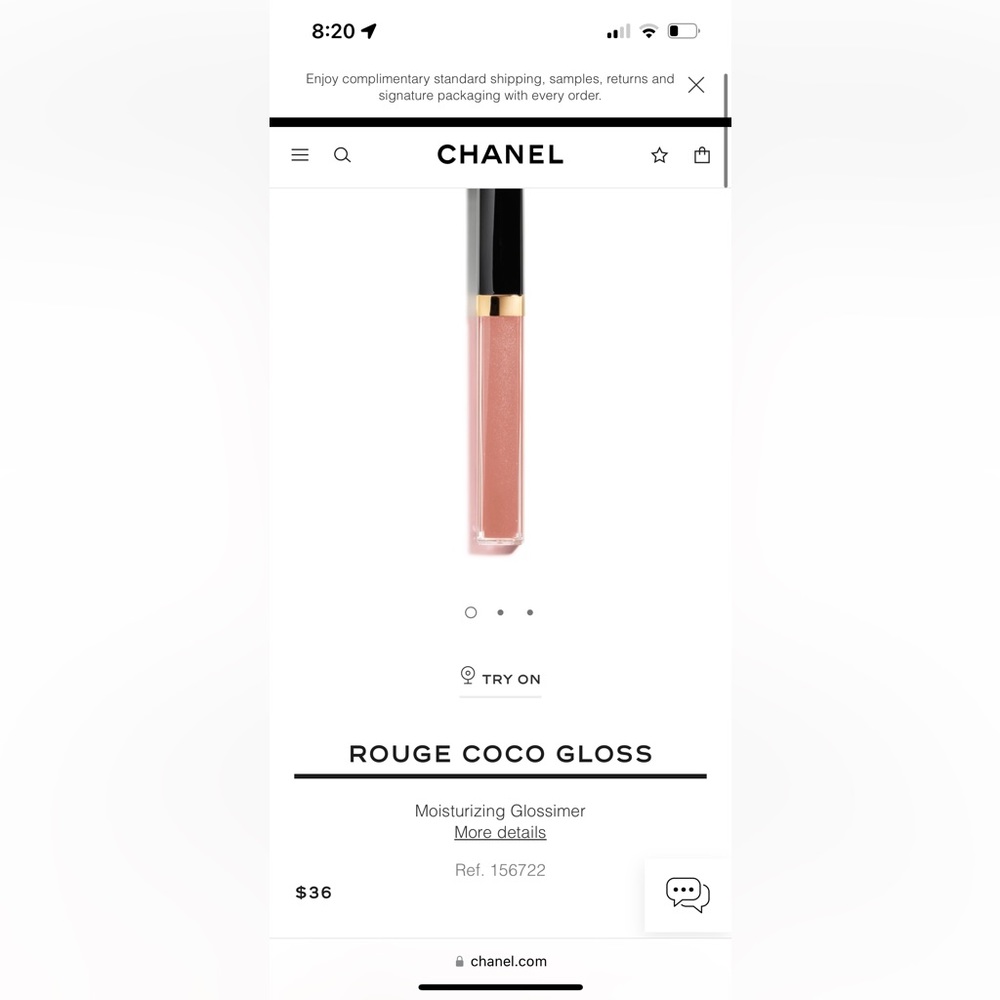 ROUGE COCO GLOSS
Moisturizing Glossimer
More details
Ref. 156722